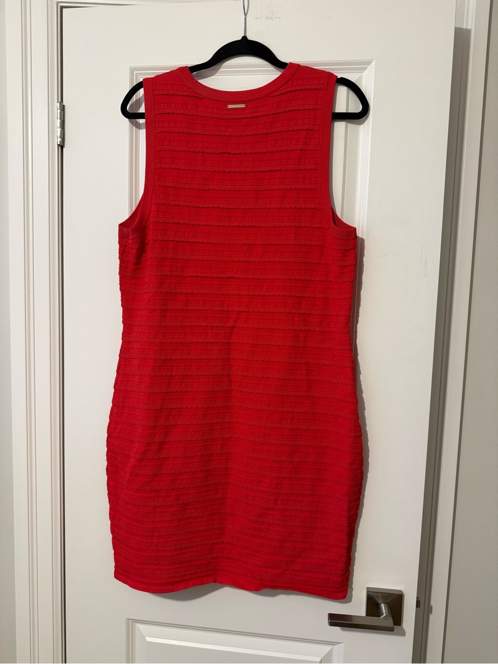 Michael Kors Red Sleeveless Textured Knit Tank Dress - Picture 3 of 5